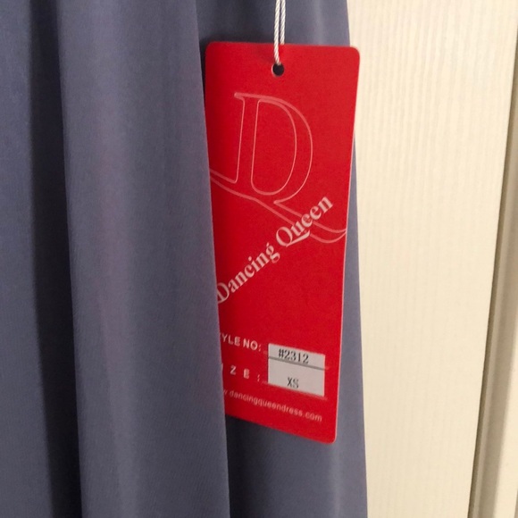 NWT! Floral Beaded Deep V-Neck A-Line Prom Dress - Picture 7 of 7